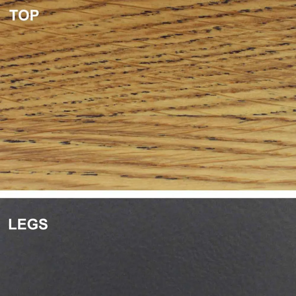 Jídelní stůl s dýhovanou dřevěnou deskou Made in Italy - Settimmio Viadurini