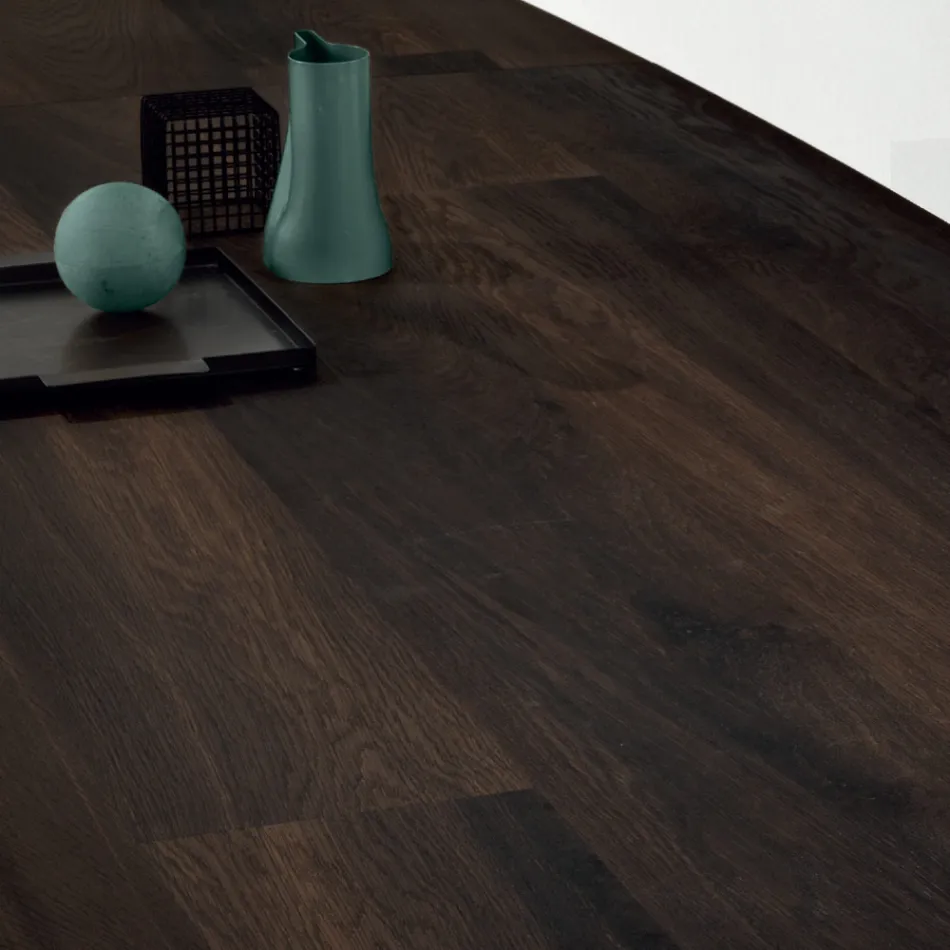 Jídelní stůl s dubovou dýhovanou deskou Made in Italy - Antonino Viadurini