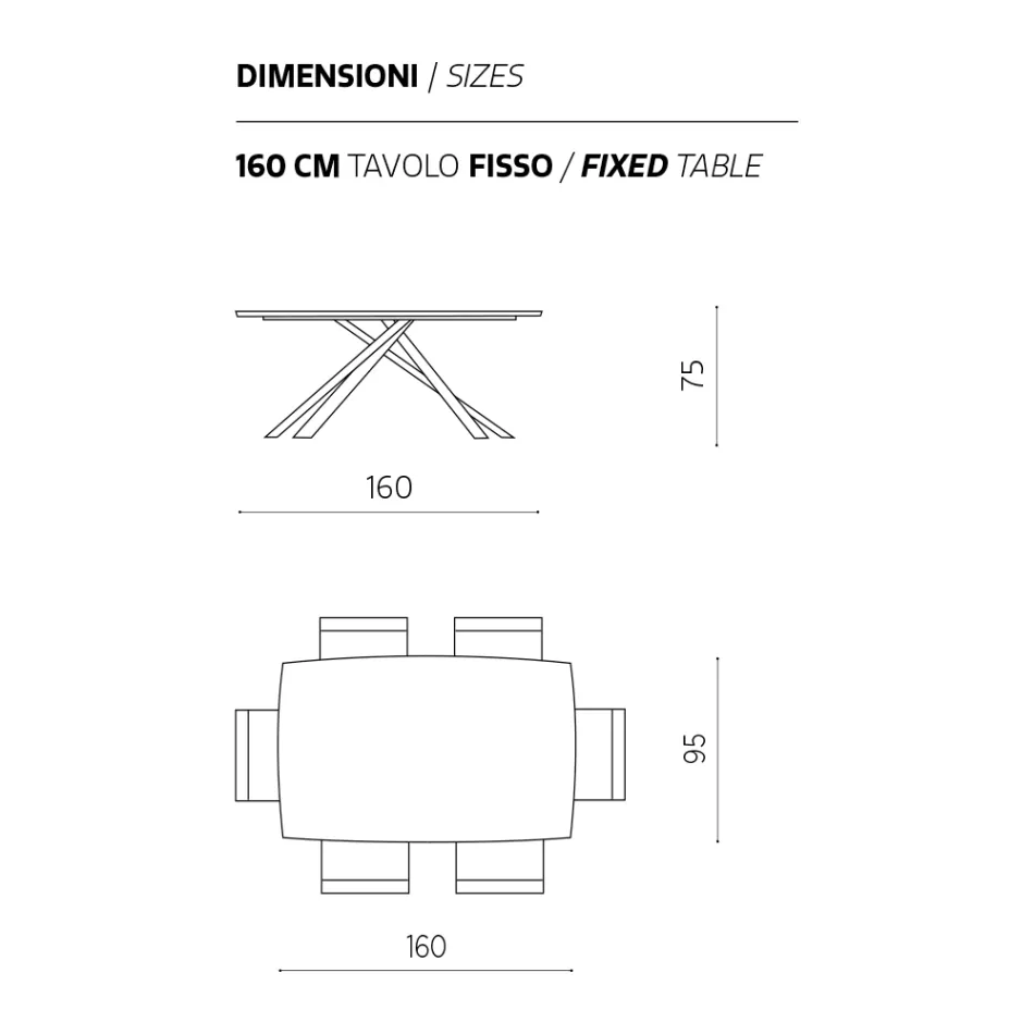 Jídelní stůl s deskou z dubové dýhy Made in Italy - Antonino Viadurini