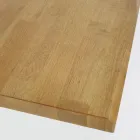 Jídelní stůl s deskou z pravého masivního dřeva a kovovou podnoží - Ibisco Viadurini