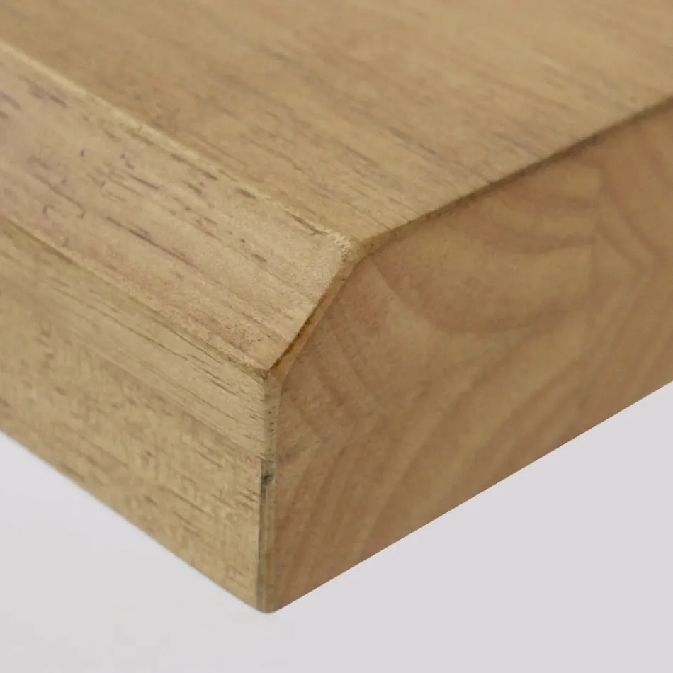 Jídelní stůl s deskou z pravého masivního dřeva a kovovou podnoží - Ibisco Viadurini