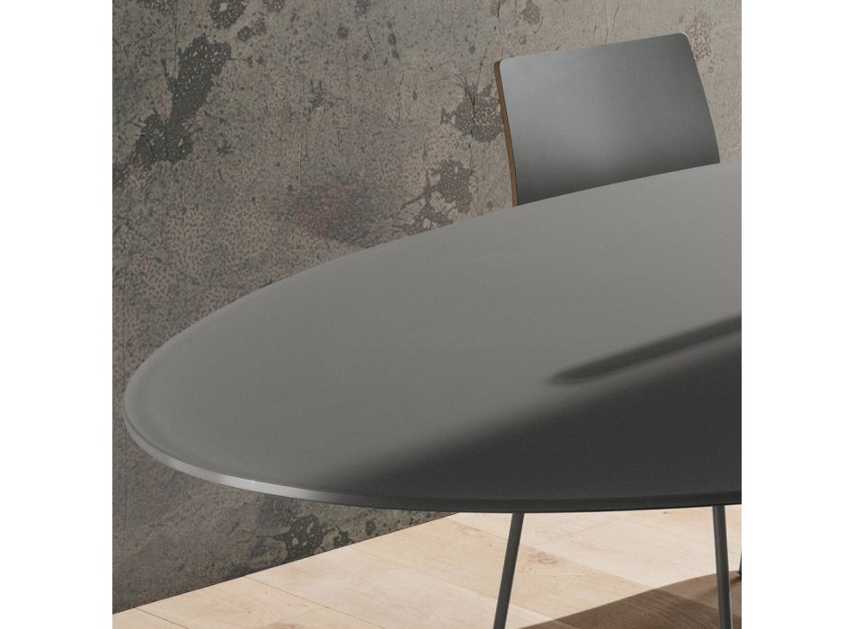 Kvalitní jídelní stůl s deskou z lakovaného skla Made in Italy - Brontolo Viadurini