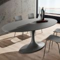 Jídelní stůl s lakovanou skleněnou deskou vyrobený v Itálii, kvalita - Brontolo