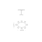 Jídelní stůl s oválnou dýhovanou deskou Made in Italy - dolary Viadurini