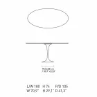 Jídelní stůl s oválnou mramorovou deskou vyrobený v Itálii - vynikající Viadurini