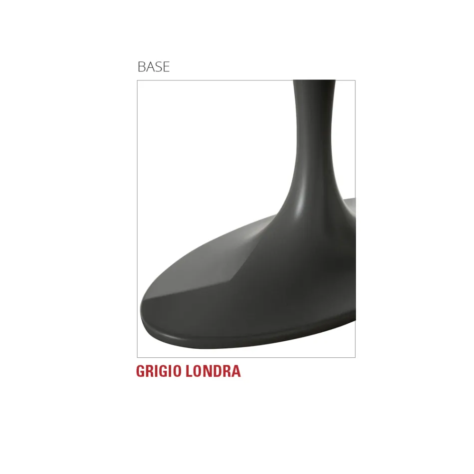 Jídelní stůl s oválnou deskou z překližky Made in Italy - Brontolo Viadurini