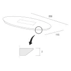 Jídelní stůl s oválnou deskou z překližky Made in Italy - Brontolo Viadurini