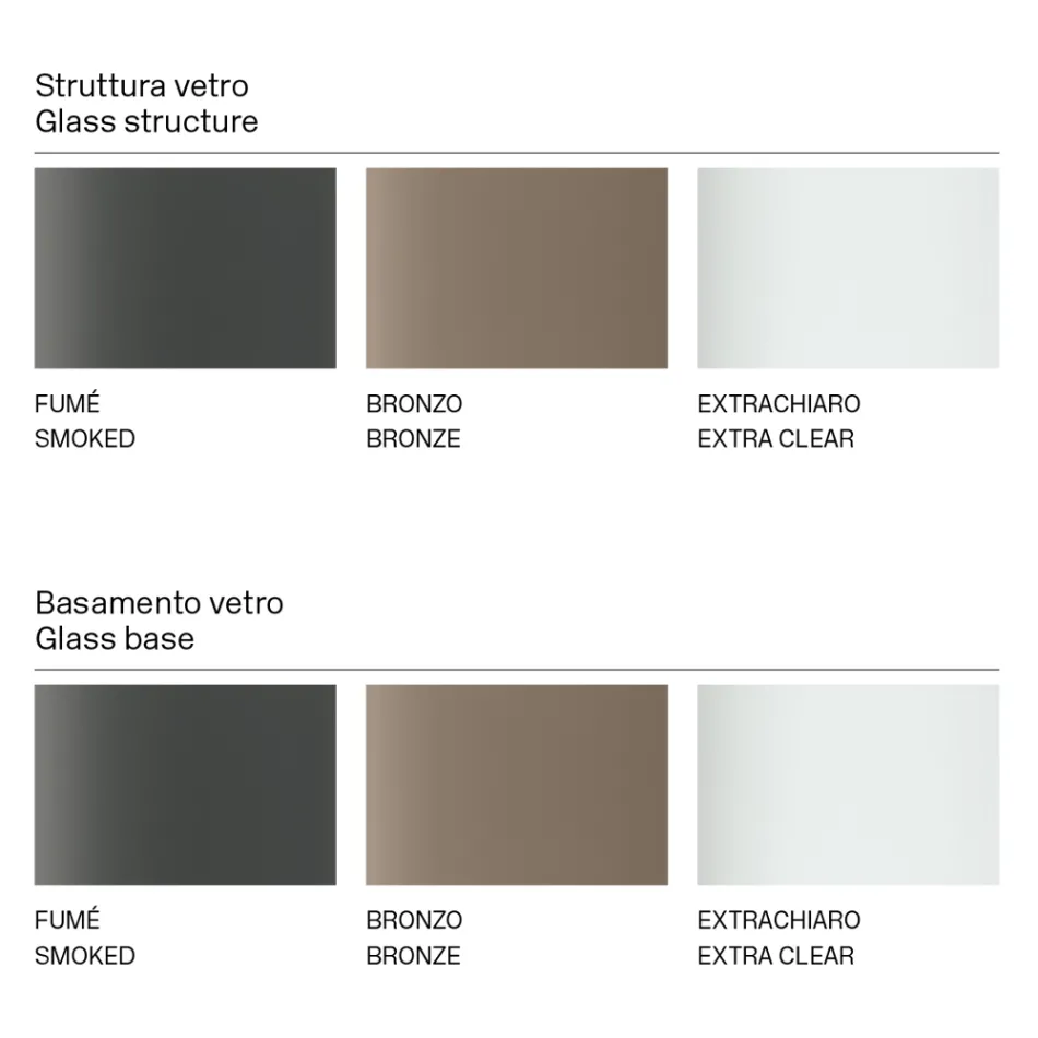 Jídelní stůl se čtvercovou deskou a skleněnou podnoží Made in Italy - Tiseo Viadurini