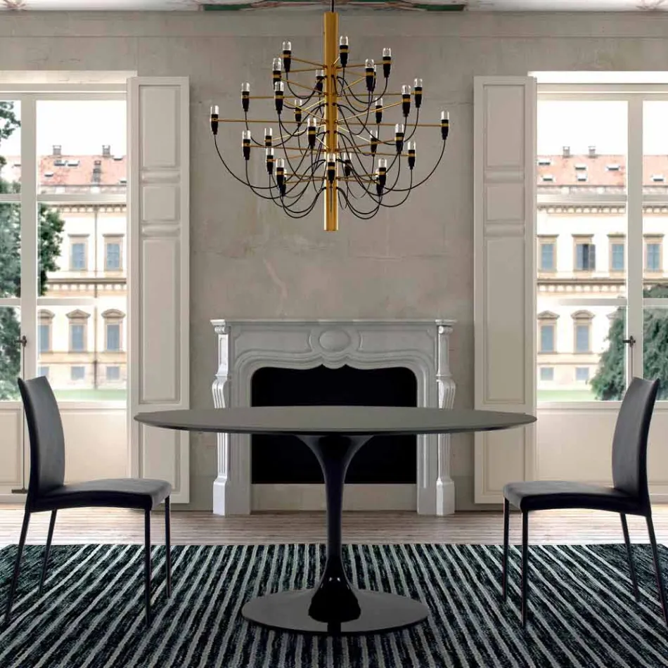 Jídelní stůl s kulatou deskou ve vysoké kvalitě Fenix Made in Italy - dolary Viadurini