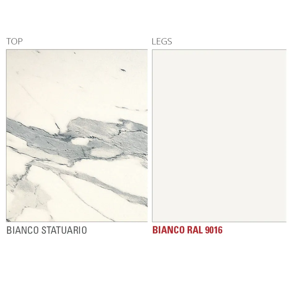 Jídelní stůl s kulatou laminovanou deskou Made in Italy - Lingotto Viadurini