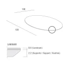 Jídelní stůl s kulatou laminovanou deskou Made in Italy - Lingotto Viadurini