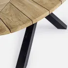 Venkovní jídelní stůl s oválnou teakovou deskou, Homemotion - Selenia Viadurini