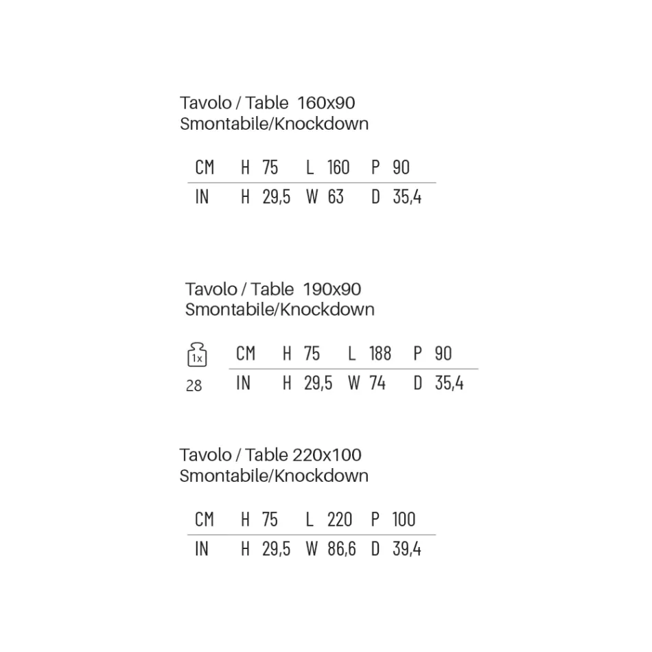 Obdélníkový venkovní jídelní stůl z pozinkované oceli Made in Italy - Elvia Viadurini
