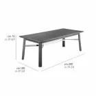 Zahradní jídelní stůl z přírodního nebo černého dřeva, italský luxus - Suzana Viadurini