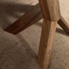 Obývací pokoj Jídelní deska skleněná deska a dřevěné nohy - botanické Viadurini
