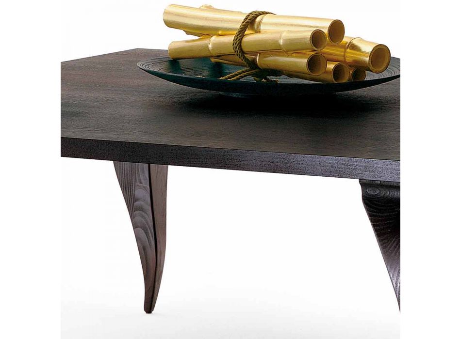 Jídelní stůl luxusní design z masivního dřeva, made in Italy, Thread Viadurini
