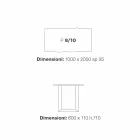 Jídelní stůl moderní design 100x200 cm do dřeva a kovu Plant Viadurini