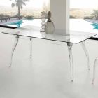 od moderního designu jídelní stůl s tvrzeného skla Jinny Viadurini