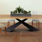 Moderní designový jídelní stůl s Elliotem vyrobeným z dubového topu v Itálii Viadurini
