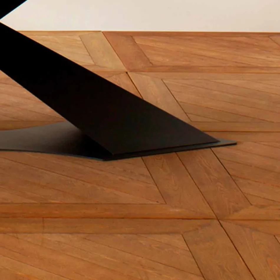 Moderní designový jídelní stůl s Elliotem vyrobeným z dubového topu v Itálii Viadurini