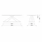 Moderní designový jídelní stůl s Elliotem vyrobeným z dubového topu v Itálii Viadurini