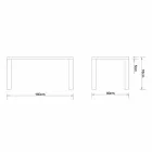 Moderní designový jídelní stůl z masivního dubu, L160xP90cm, Loran Viadurini