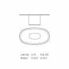 Oválný jídelní stůl v modrém MDF a mědi vyrobený v Itálii - Oku Viadurini