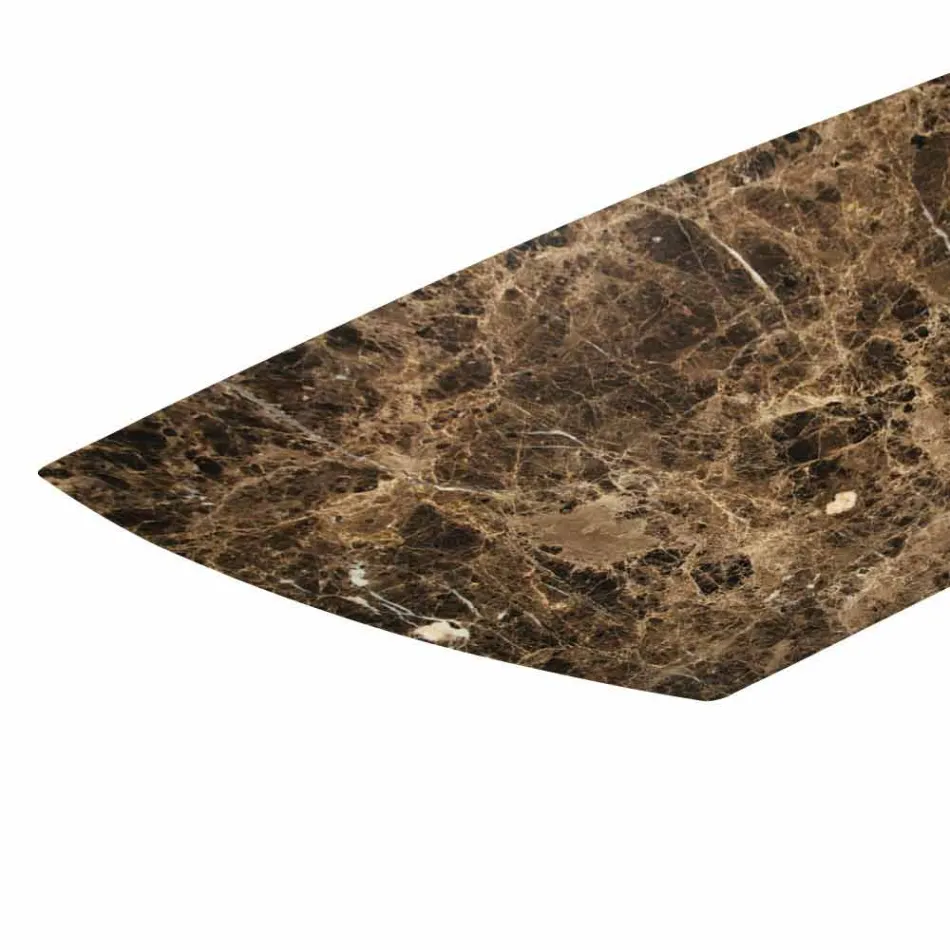 Designový jídelní stůl v keramické a uzené skleněné základně vyrobené v Itálii - náhodný Viadurini