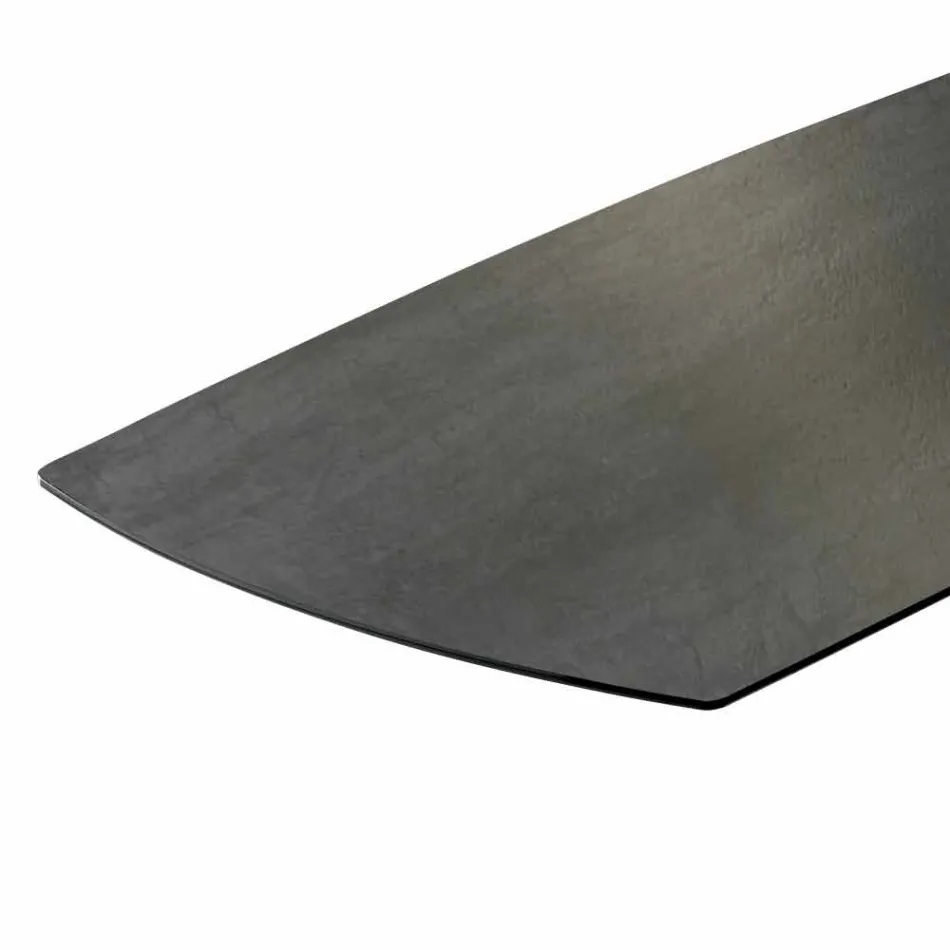 Designový jídelní stůl v keramické a uzené skleněné základně vyrobené v Itálii - náhodný Viadurini