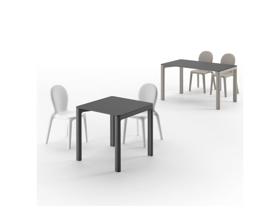 Designový jídelní stůl v Hpl a barevném polyetylenu Made in Italy - Jamala Viadurini