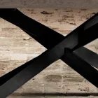 Designový jídelní stůl v dubu a kovu vyrobený v Itálii Oncino Viadurini