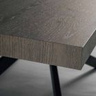 Designový jídelní stůl v dubu a kovu vyrobený v Itálii Oncino Viadurini