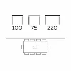Moderní designový jídelní stůl v Gresu a jasanu vyrobený v Itálii - Charol Viadurini