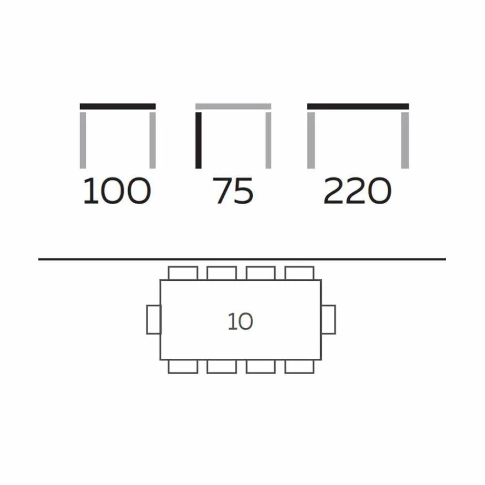 Moderní designový jídelní stůl v Gresu a jasanu vyrobený v Itálii - Charol Viadurini