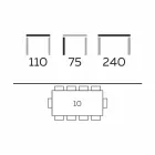 Moderní designový jídelní stůl v Gresu a jasanu vyrobený v Itálii - Charol Viadurini