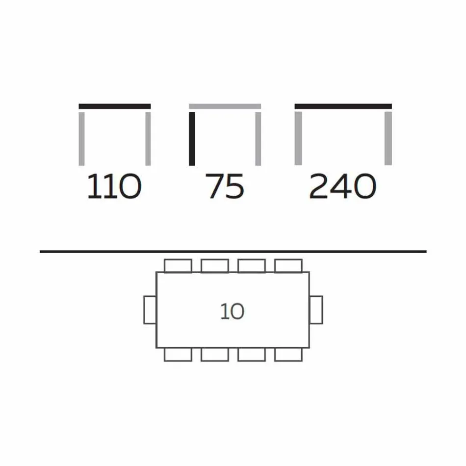 Moderní designový jídelní stůl v Gresu a jasanu vyrobený v Itálii - Charol Viadurini