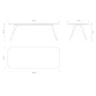 Kvalitní jídelní stůl s deskou z jasanového dřeva Made in Italy - Ulma Viadurini