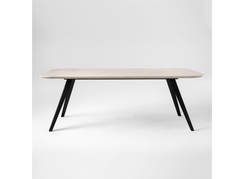 Kvalitní jídelní stůl s deskou z jasanového dřeva Made in Italy - Ulma Viadurini