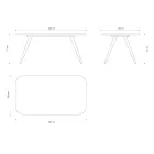 Kvalitní jídelní stůl s deskou z jasanového dřeva Made in Italy - Ulma Viadurini