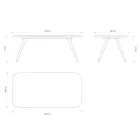 Kvalitní jídelní stůl s deskou z jasanového dřeva Made in Italy - Ulma Viadurini