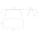 Kvalitní jídelní stůl s deskou z jasanového dřeva Made in Italy - Ulma Viadurini