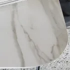 Eliptický jídelní stůl z oceli a leštěné keramiky - Gelsino Viadurini