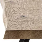 Pevná kovová základna jídelního stolu a dubová dýhovaná deska - Termoli Viadurini