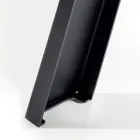 Pevná kovová základna jídelního stolu a dubová dýhovaná deska - Termoli Viadurini