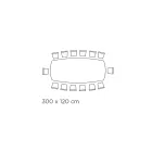 Pevný jídelní stůl se sudovou deskou z keramiky Made in Italy - Brýle Viadurini