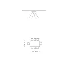 Dýhovaný jídelní stůl s ocelovou základnou Made in Italy - Dalmatian Viadurini