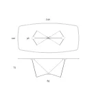 Jídelní stůl z 3mm keramické a kovové základny Made in Italy - Pivoňka Viadurini