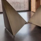 Jídelní stůl z 3mm keramické a kovové základny Made in Italy - Pivoňka Viadurini