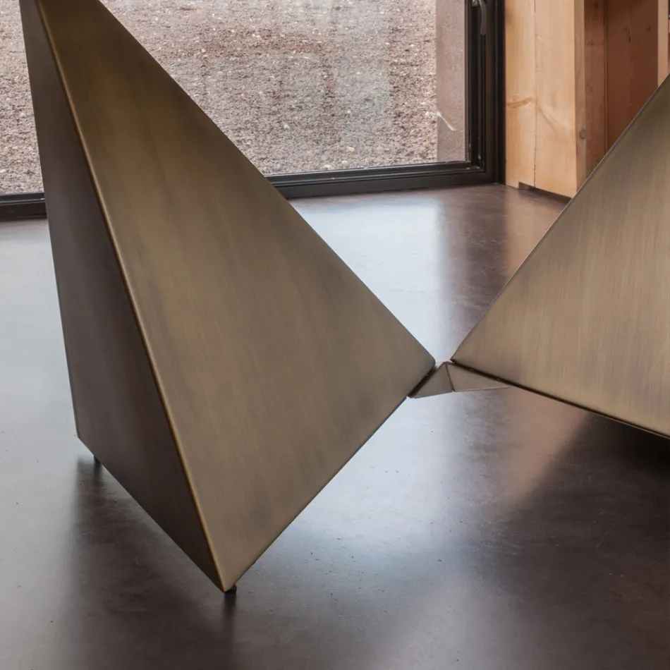 Jídelní stůl z 3mm keramické a kovové základny Made in Italy - Pivoňka Viadurini