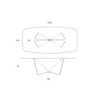 Jídelní stůl z 3mm keramické a kovové základny Made in Italy - Pivoňka Viadurini